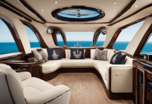 interior of a yacht