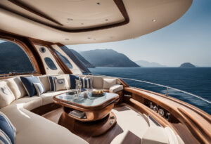 interior of a yacht