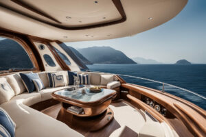 interior of a yacht